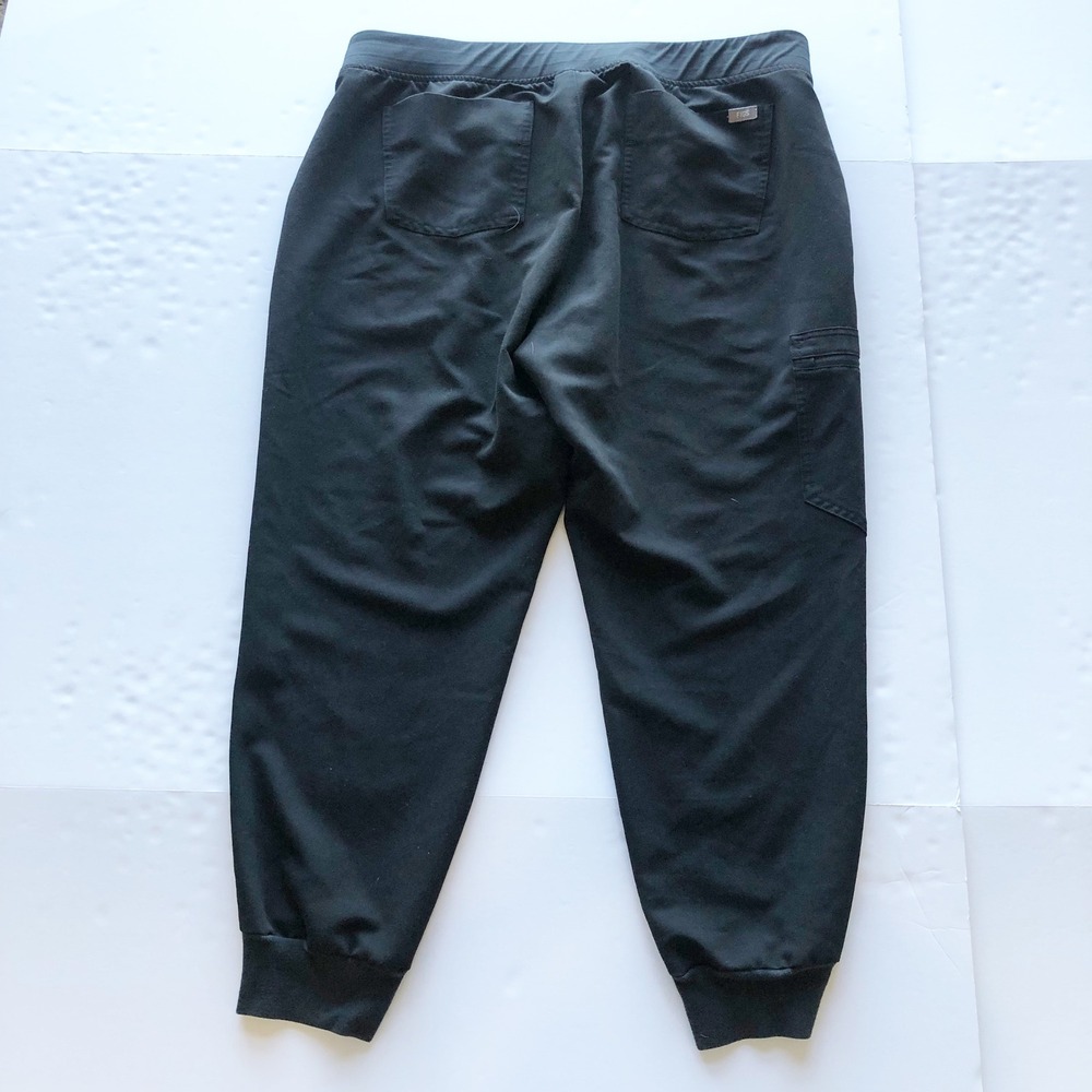 FIGS Scrubs Pants Womens XL Petite Zamora Jogger Black Technical Collection - Picture 4 of 9